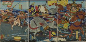 YOSHITOSHI/Scene of the battle of Anegawa, triptych