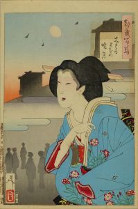 YOSHITOSHI/<i>Shibaimachi no tsuki</i> (Theater district moon), from <i>Tsuki hyakushi</i> (One-hundred aspects of the moon)
