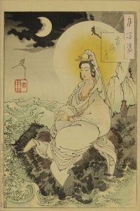 YOSHITOSHI/<i>Nankai no tsuki</i> (Moon of the southern sea), from <i>Tsuki hyakushi</i> (One-hundred aspects of the moon)