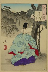 YOSHITOSHI/<i>Sesonji no tsuki, Hosho Yoshikata</i> (Moon at Sesonji Temple, Captain Yoshitaka), from <i>Tsuki hyakushi</i> (One-hundred aspects of the moon)