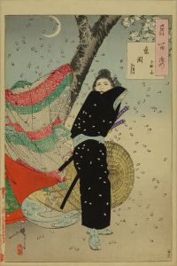 YOSHITOSHI/Shinobugaoka moon, Gyokuensai, from <i>Tsuki hyakushi</i> (One-hundred aspects of the moon)