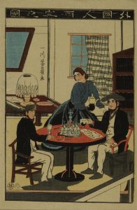 YOSHIKAZU/<i>Gaikokujin shuen no zu</i> (Picture of foreigners drinking)