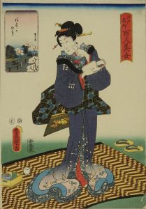 TOYOKUNI III/Asukayama, from <i>Edo meisho hyakunin bijo</i> (One-hundred famous places and beauties of Edo)