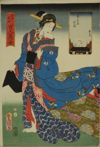 TOYOKUNI III/Shin-Yoshiwara manka</i> (Full-bloom in Shin Yoshiwara), from <i>Edo meisho hyakunin bijo</i> (One-hundred famous places and beauties of Edo)