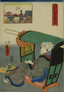 TOYOKUNI III/Daishigawara, from <i>Edo meisho hyakunin bijo</i> (One-hundred famous places and beauties of Edo)