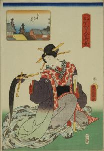 豊国三代/江戸名所百人美女　大音寺まえのサムネール