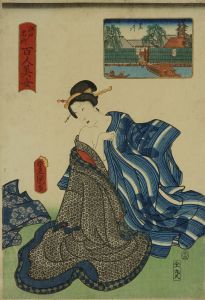 豊国三代/江戸名所百人美女　竪川のサムネール