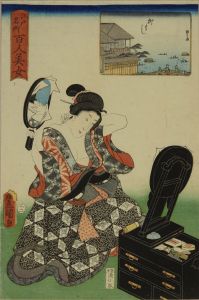 豊国三代/江戸名所百人美女　柳ばしのサムネール