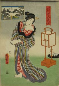 豊国三代/江戸名所百人美女　志ん宿のサムネール