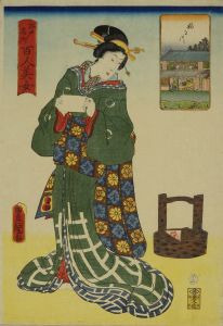 豊国三代/江戸名所百人美女　ふる川のサムネール