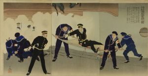 KIYOCHIKA/Scene of Japan-Russo War, triptych