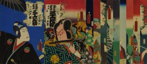TOYOKUNI III/<i>Tosei mitate sanjurokkasen</i> (Modern parody of thirty-six roles), thirty-six sheets, complete, with table of contents, printed on thick, luxury paper