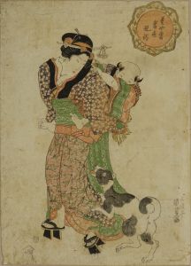 KUNISADA/Girl carrying a baby being played around, from Hoshi ya shimo tosei fuzoku (Starlight frost and modern manners)