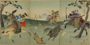 周延/千代田之御表 小金原牧狩之図のサムネール