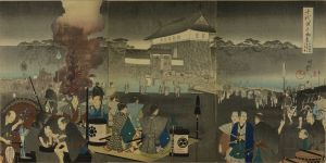 周延/千代田之御表 玄猪諸侯登城大手下馬ノ図のサムネール