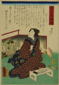 TOYOKUNI III/Chiyo of Kaga Province, from Kokon meifu den (Famous women of the present and past)のサムネール