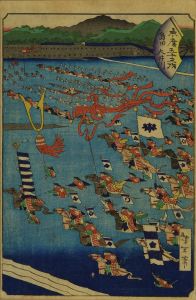 芳年/末広五十三次　島田　大井川のサムネール