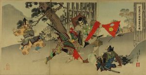 TOSHIKATA/Murakami Yoshimitsu retrieving the brocade flag at Imose, triptychのサムネール