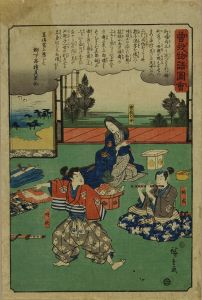 HIROSHIGE/Juro Sukenari, Goro Tokimune, and mother, from */Soga monogatari zue/*  (Pictures of the tale of Soga Brothers)のサムネール