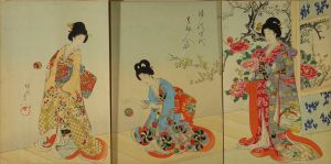 周延/徳川時代貴婦人之図　(鞠突)のサムネール
