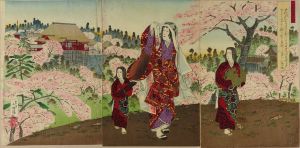 清親/彫画共進会之内　小野小町 花のいろはうつりにけりないたずらにわがみよにふるながめせしまにのサムネール