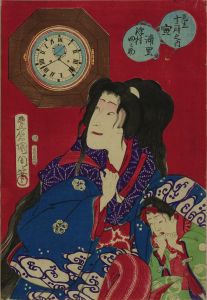 国周/見立十二時之内　寅 浦里　沢村田之助のサムネール
