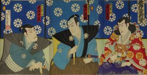 HOSAI/Sene of a kabuki performance, triptychのサムネール