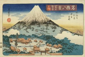 豊国二代/名勝八景　冨士暮雪　下仙元従宮中宿全図のサムネール