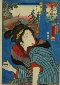KUNIYOSHI/*/Kojirettai/* (Tantalizing), hunting falcon at Tango Province, from */Sankai medetai zue/* (Celebrated products of mountains and sea)のサムネール