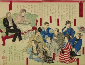 GINKO/Merchants entertaining ex US President Grant for business chance, diptychのサムネール