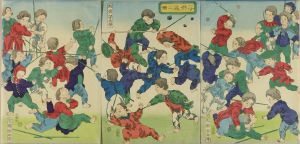 YOSHITOSHI/*/Kodomo asobi no zu/* (Playing children), triptychのサムネール