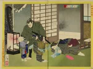YOSHITOSHI/Sakura Sogo, from */Shinsen azuma nishiki-e/* (New selection of eastern brocade pictures), diptychのサムネール