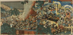 YOSHIKANE/Scene of the night attack at Horikawa mansion, triptychのサムネール