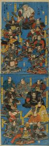 YOSHIKAZU/Portraits of twenty-four retainers of Takeda Shingen and Uesugi Kenshin, two vertical diptychsのサムネール