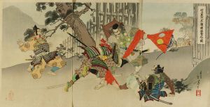 TOSHIKATA/Murakami Yoshimitsu retrieving the brocade flag at Imose, triptychのサムネール