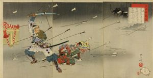 KUNIHIDE/Nawa Nagamasa, subtitled */Gi/* (Faith), from */Shinsen meiyo kagami/* (Newly selected mirror of honor), triptychのサムネール