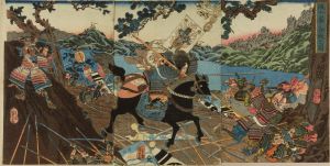 KUNIYOSHI/The battle of Shizugatake, triptychのサムネール