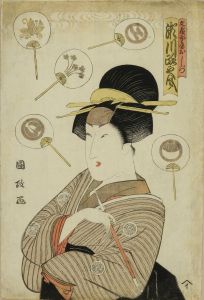 KUNIMASA/Portrait of the actor Segawa Ronosuke (Roko) in the role of Oshizu, the wife of Tanabe Bunzoのサムネール