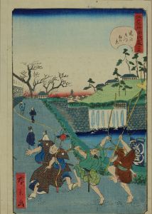 HIROKAGE/Outside Toranomon Gate, from */Edo meisho doge zukushi/* (Comic collection of famous places of Edo)のサムネール
