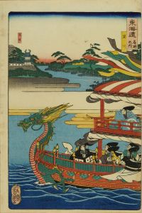YOSHITSUYA/Yodogawa, from */Tokaido meisho no uchi/* (Famous places of [the Fifty-three stations of] the Tokaido) (the 'procession' Tokaido)のサムネール