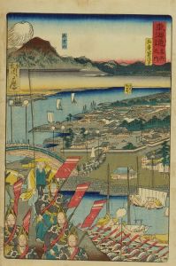CHIKAMARO [KYOSAI]/Chikutoji Temple, Hyogo, from */Tokaido meisho no uchi/* (Famous places of [the Fifty-three stations of] the Tokaido) (the 'procession' Tokaido)のサムネール