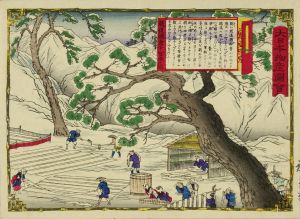 HIROSHIGE III/Bleaching fabrics on the snow, Echigo Province, from */Dai Nippon bussan zue/* (Pictures of famous products of Japan)のサムネール
