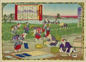 HIROSHIGE III/Making */aobanagami/* (Blue ink paper), Omi Province, from */Dai Nippon bussan zue/* (Pictures of famous products of Japan)のサムネール