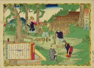 HIROSHIGE III/Kotake mushroom plantation, Suo Province, from */Dai Nippon bussan zue/* (Pictures of famous products of Japan)のサムネール