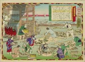 HIROSHIGE III/Drying sea cucumber, Tsushima Province, from */Dai Nippon bussan zue/* (Pictures of famous products of Japan)のサムネール