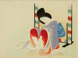 TOMIOKA EISEN/*/Yagumo no chigiri/*, complete set of twelve erotic prints and table of contentsのサムネール