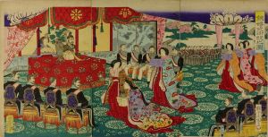UNSIGNED/Scene of silver anniversary of the emperor, triptychのサムネール