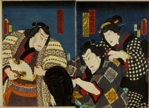 豊国三代/「関取千両幟」鉄ヶ嶽陀々右衛　稲川次郎吉　女房音羽のサムネール