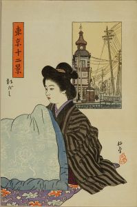 石井柏亭/東京十二景　新橋のサムネール